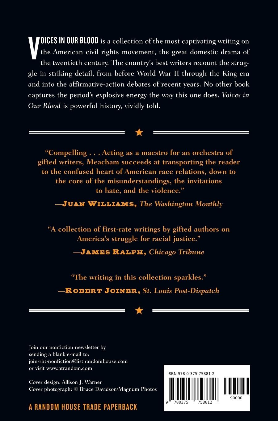 Rückseitencover Voices in Our Blood