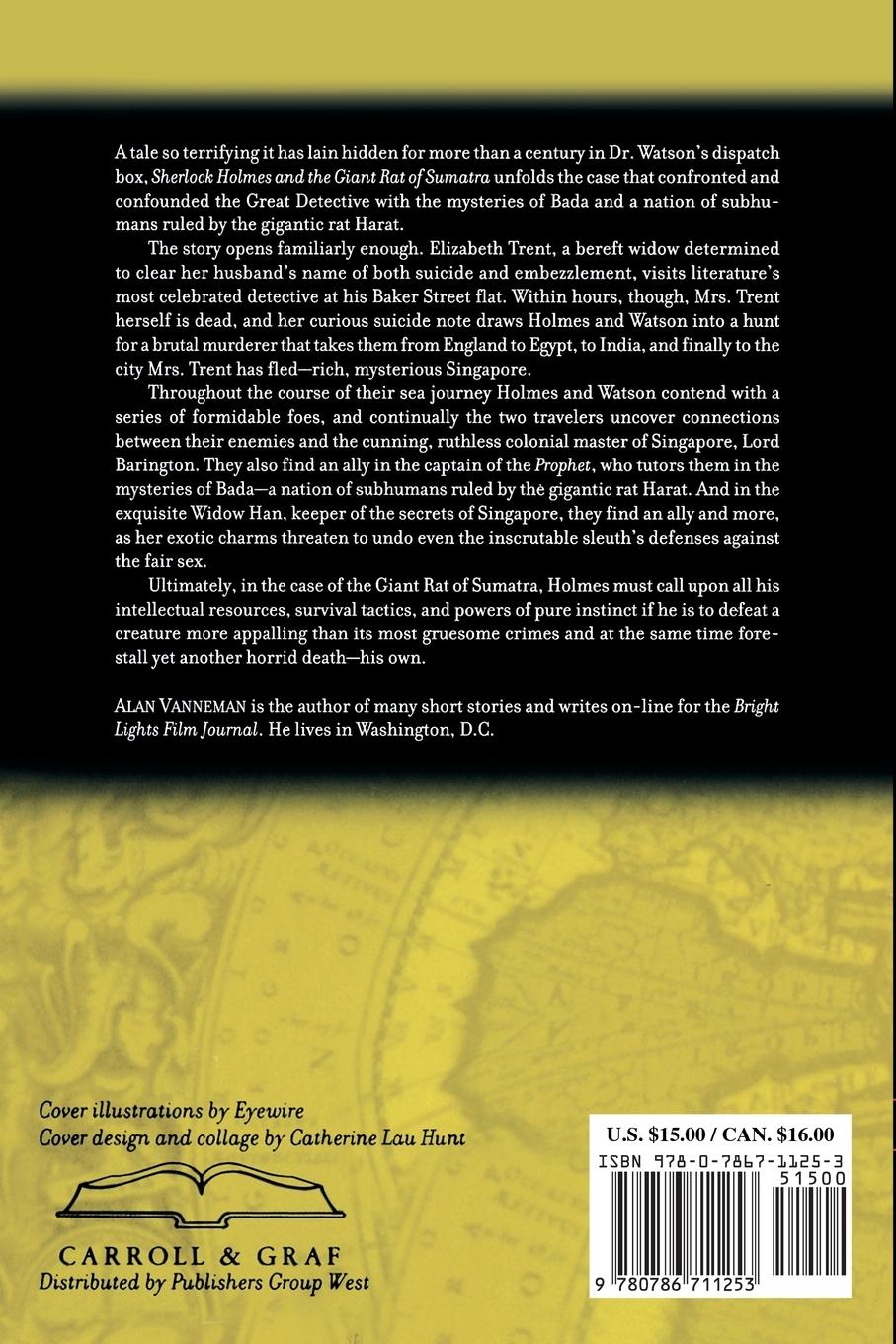 Rückseitencover Sherlock Holmes and the Giant Rat of Sumatra