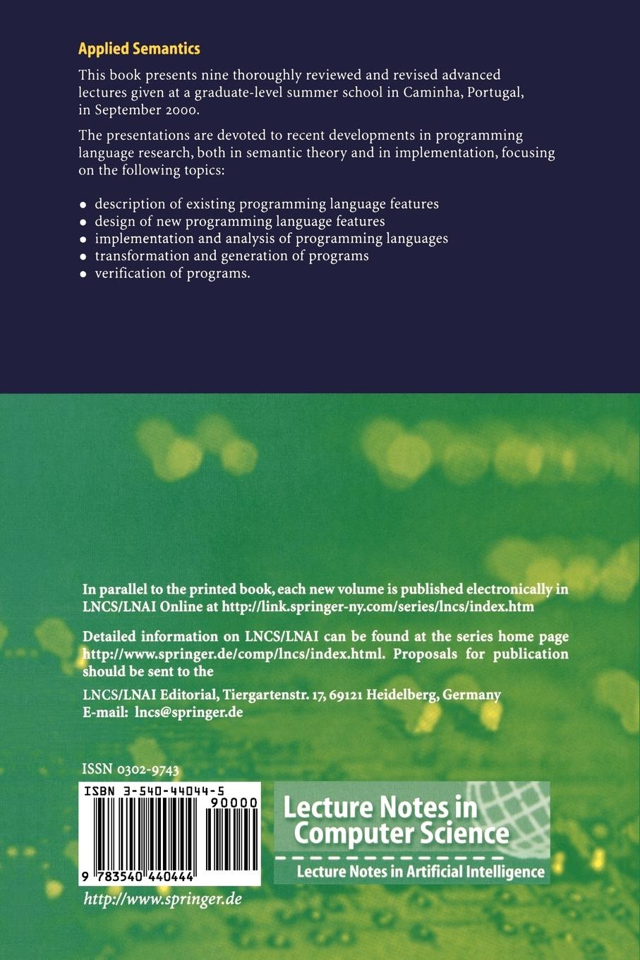 Rückseitencover Applied Semantics