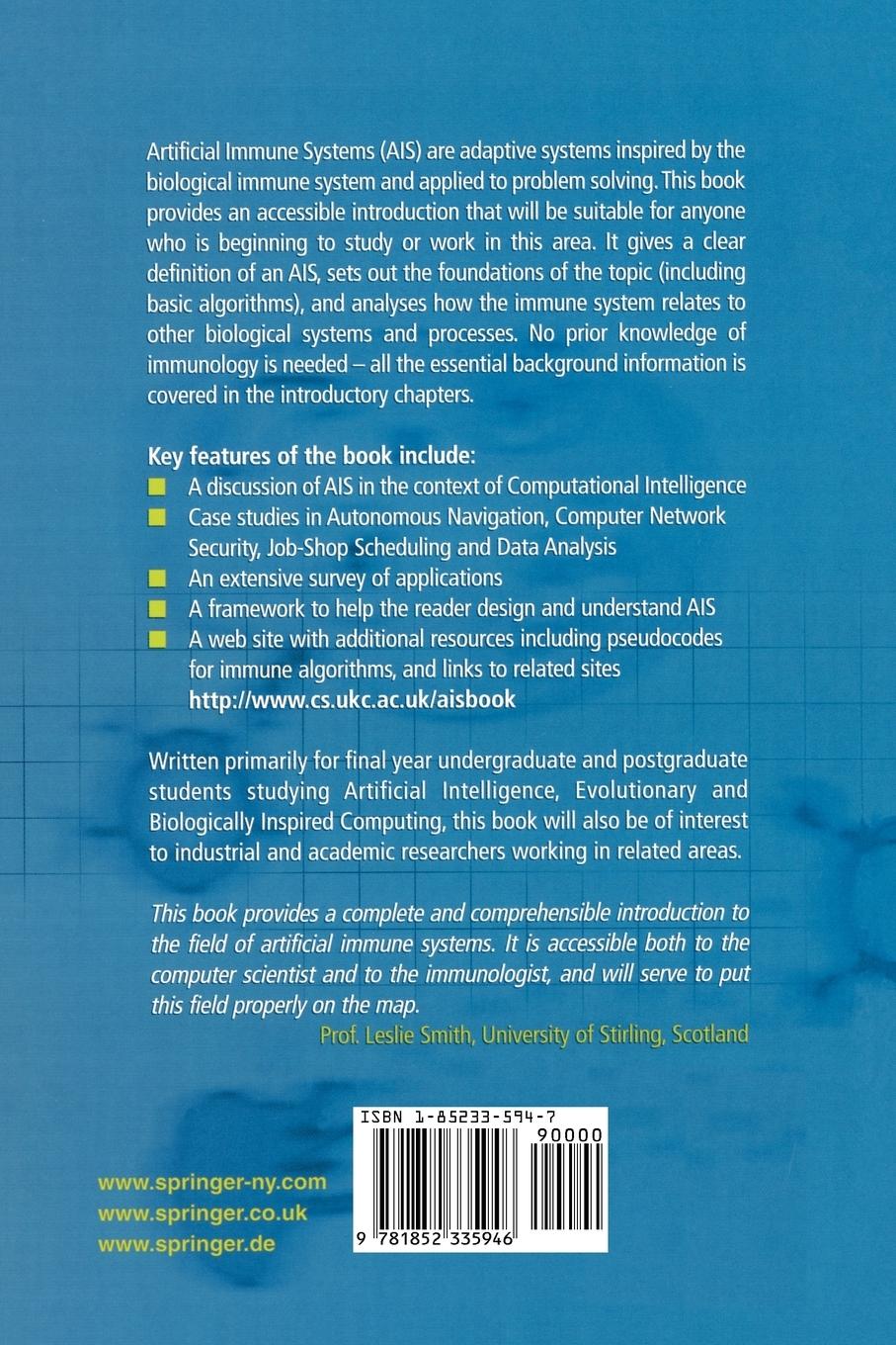 Rückseitencover Artificial Immune Systems: A New Computational Intelligence Approach