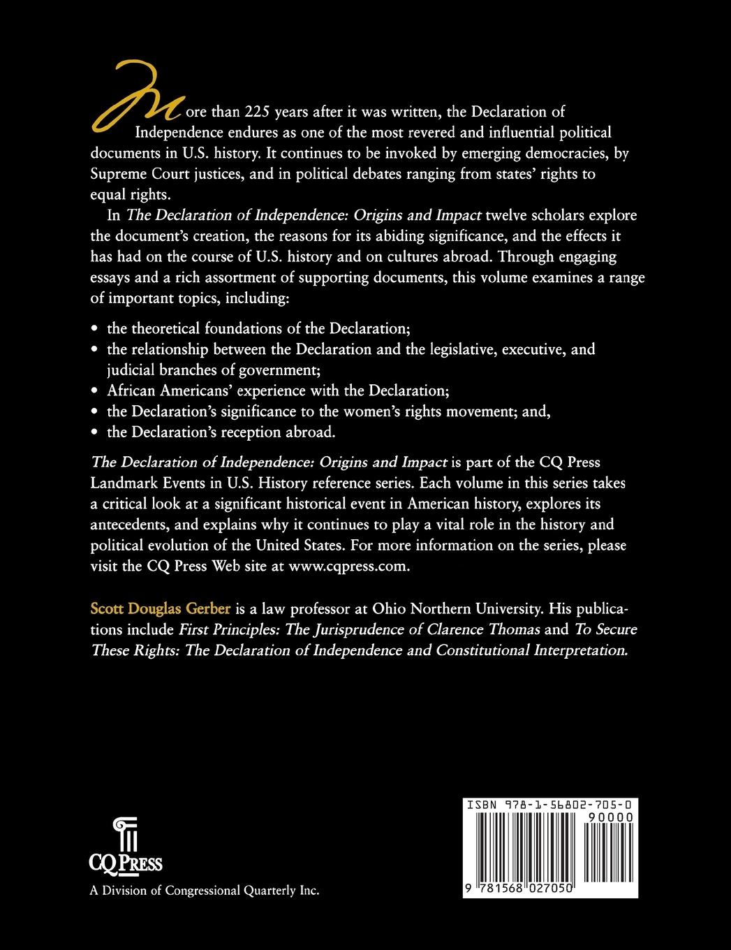 Rückseitencover The Declaration of Independence