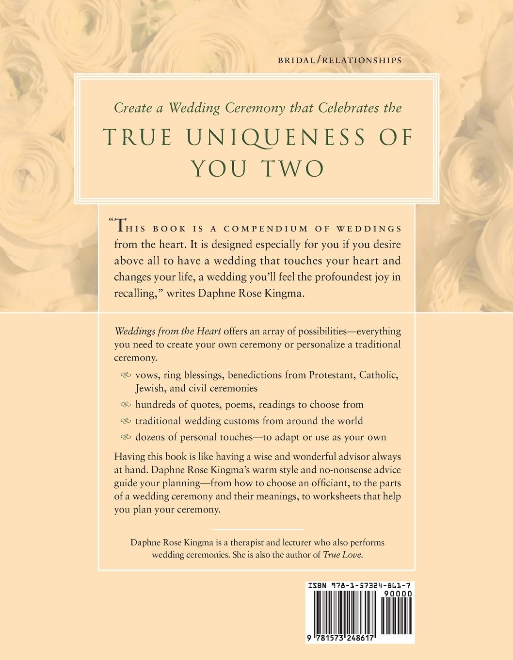 Rückseitencover Weddings from the Heart