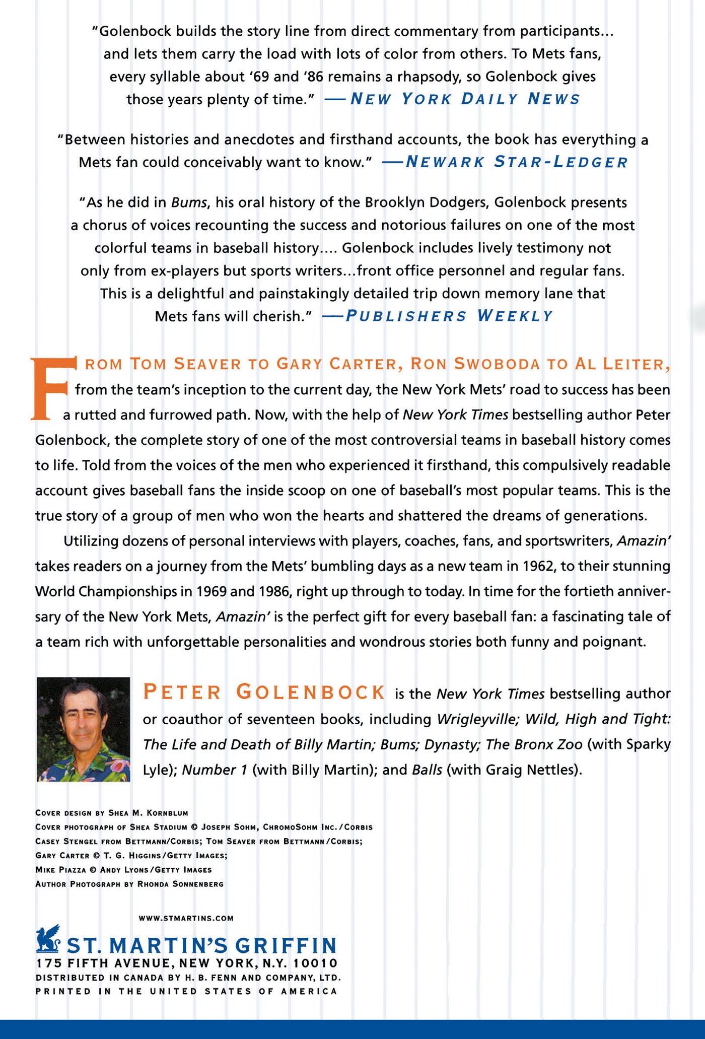 Rückseitencover Amazin'