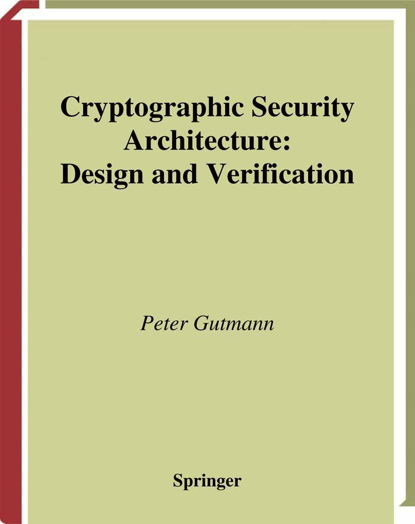 Vorderes Coverbild Cryptographic Security Architecture