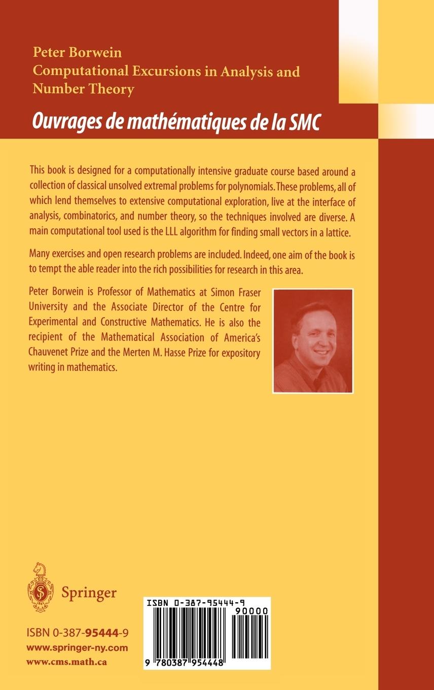 Rückseitencover Computational Excursions in Analysis and Number Theory