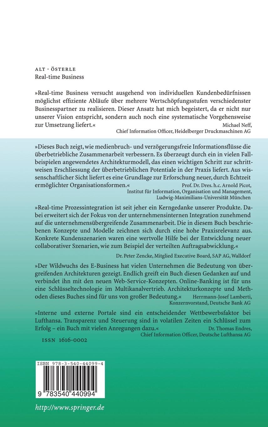 Rückseitencover Real-time Business