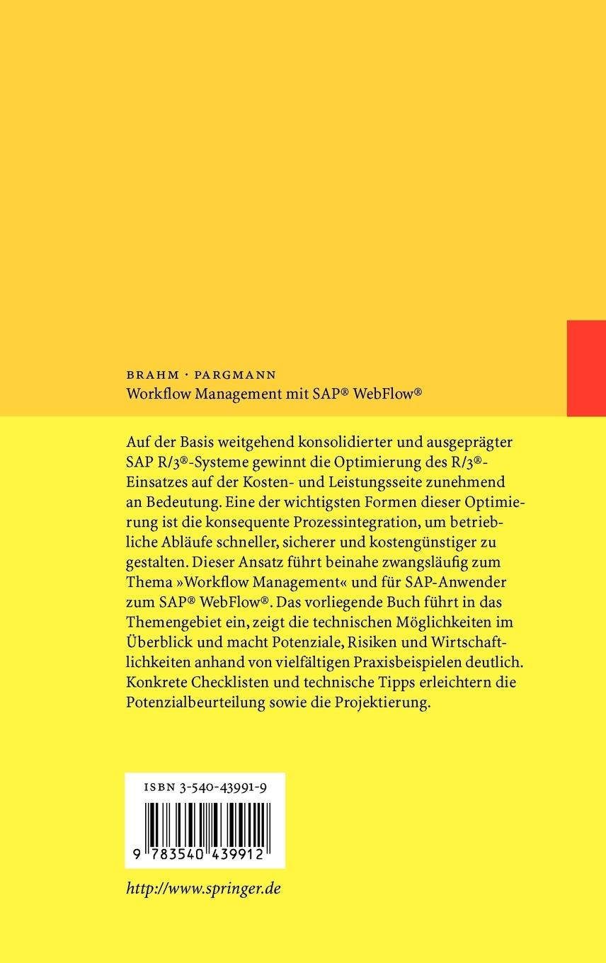 Rückseitencover Workflow Management mit SAP® WebFlow®