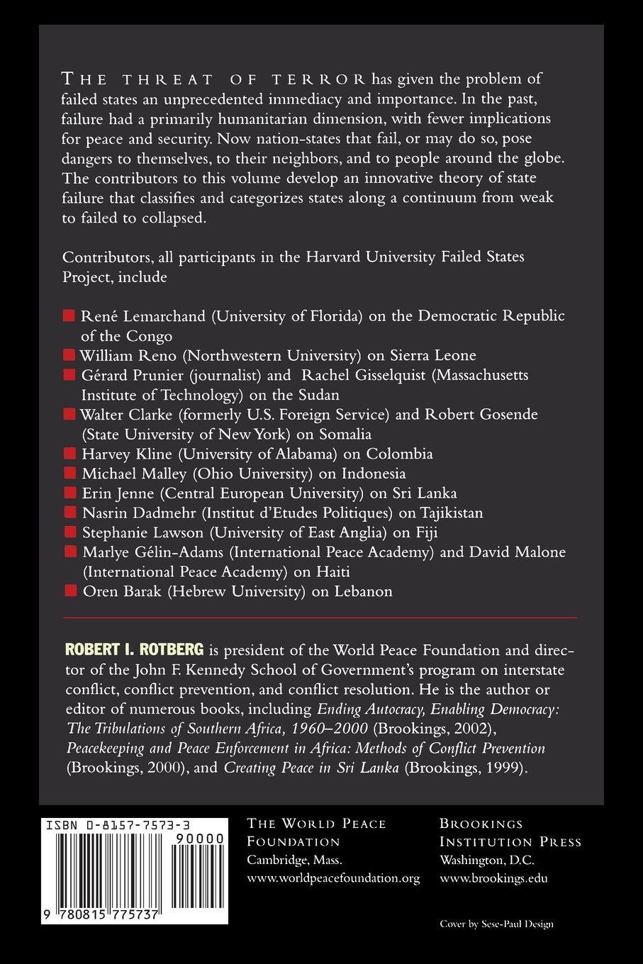 Rückseitencover State Failure and State Weakness in a Time of Terror