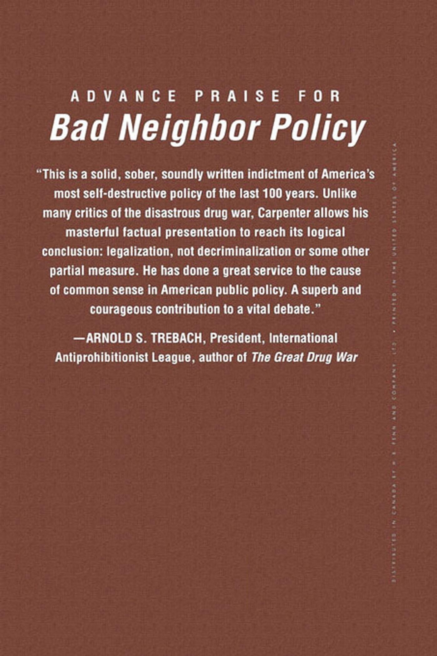 Rückseitencover Bad Neighbor Policy