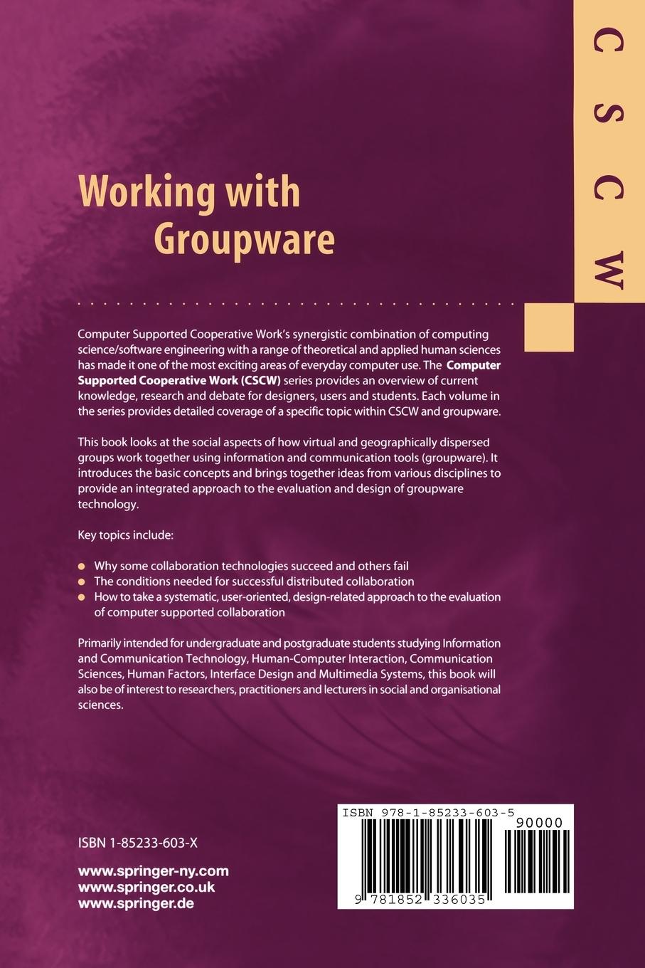 Rückseitencover Working with Groupware