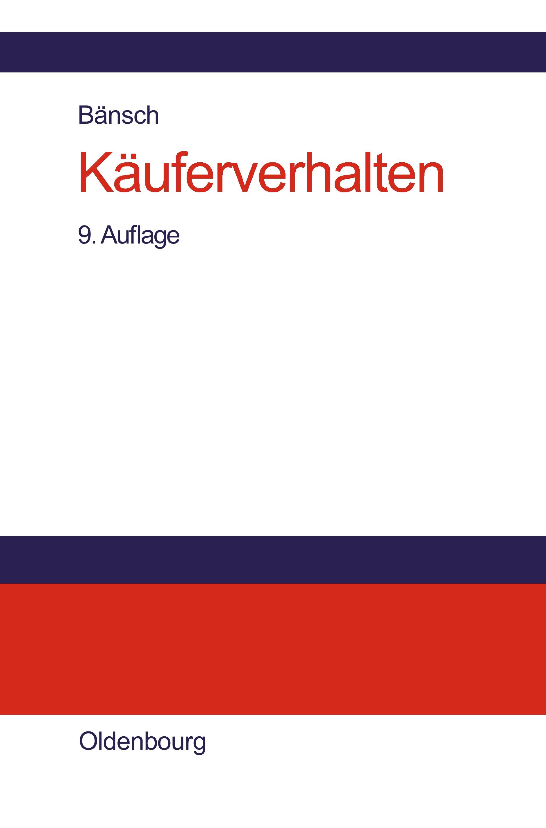 Vorderes Coverbild Käuferverhalten