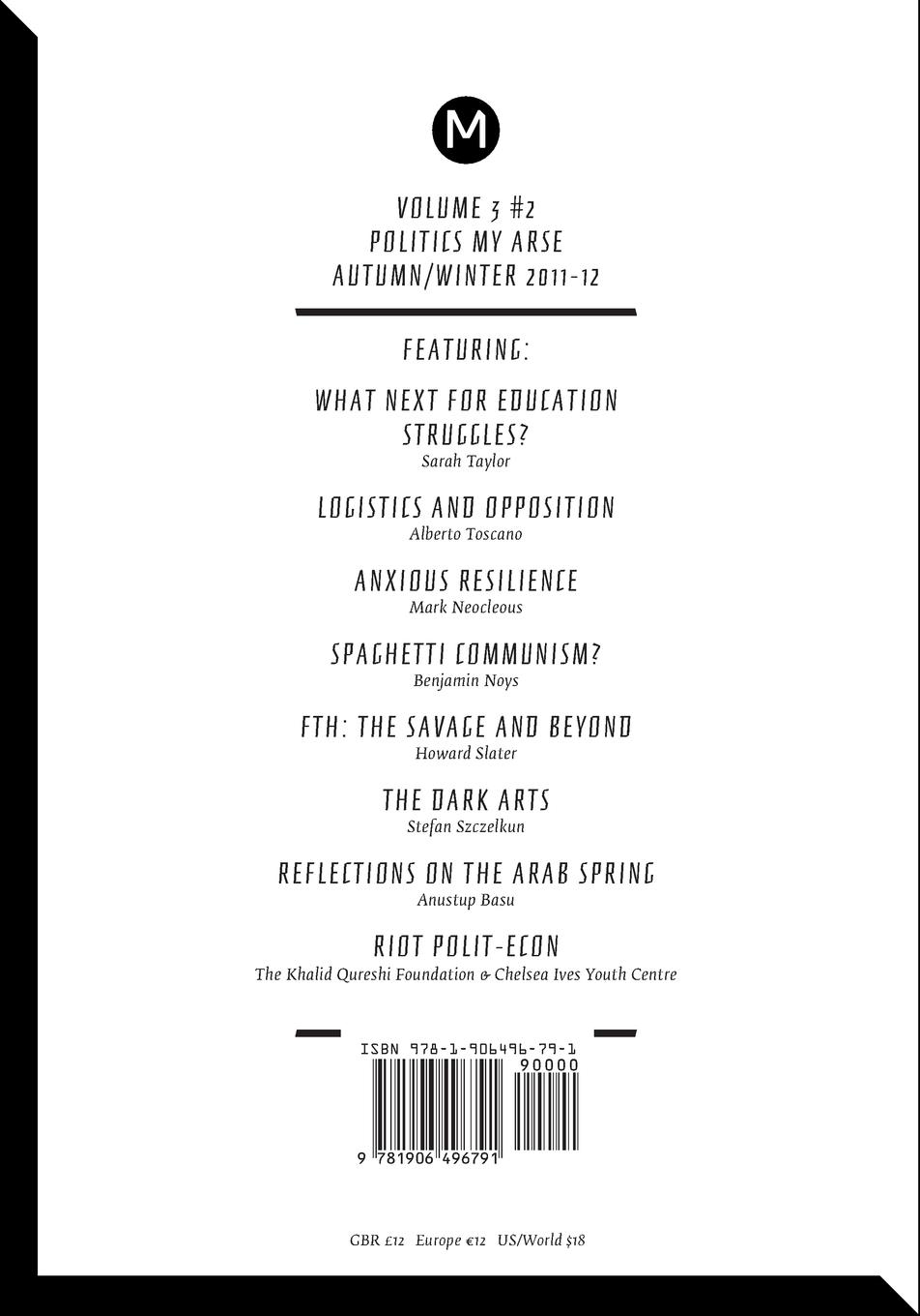 Rückseitencover Mute magazine 3 #2 - Politics My Arse