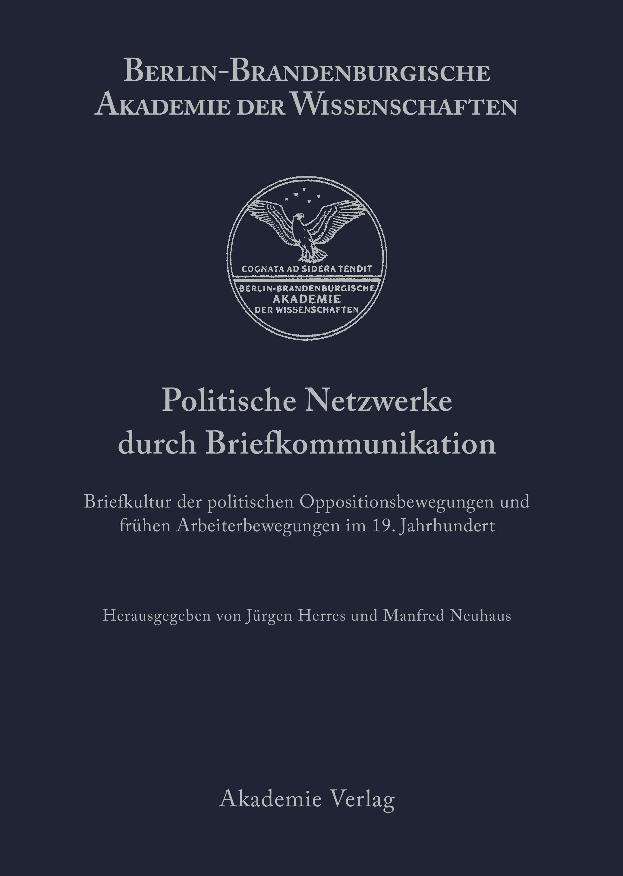 Vorderes Coverbild Politische Netzwerke durch Briefkommunikation