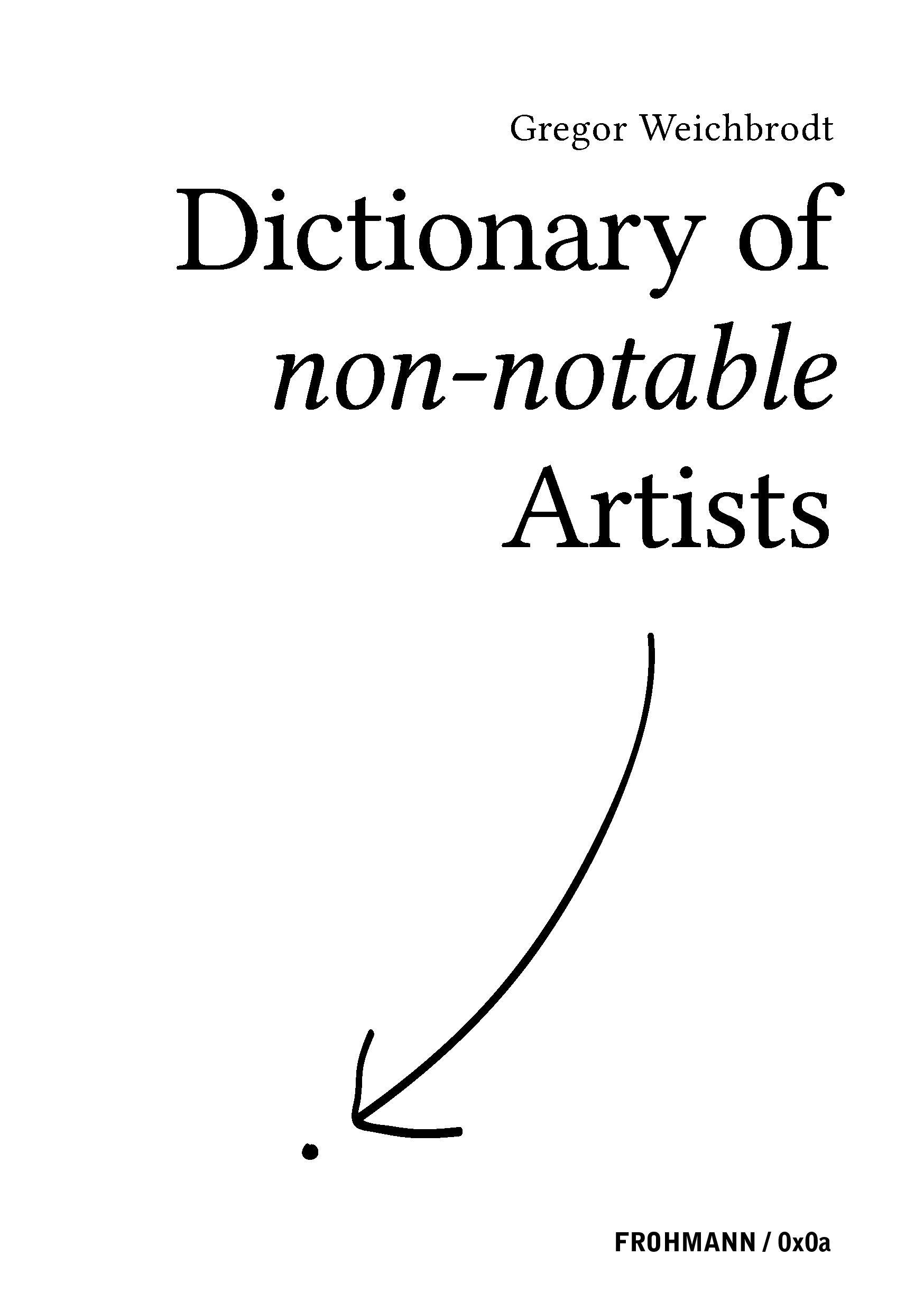 Vorderes Coverbild Dictionary of non-notable Artists