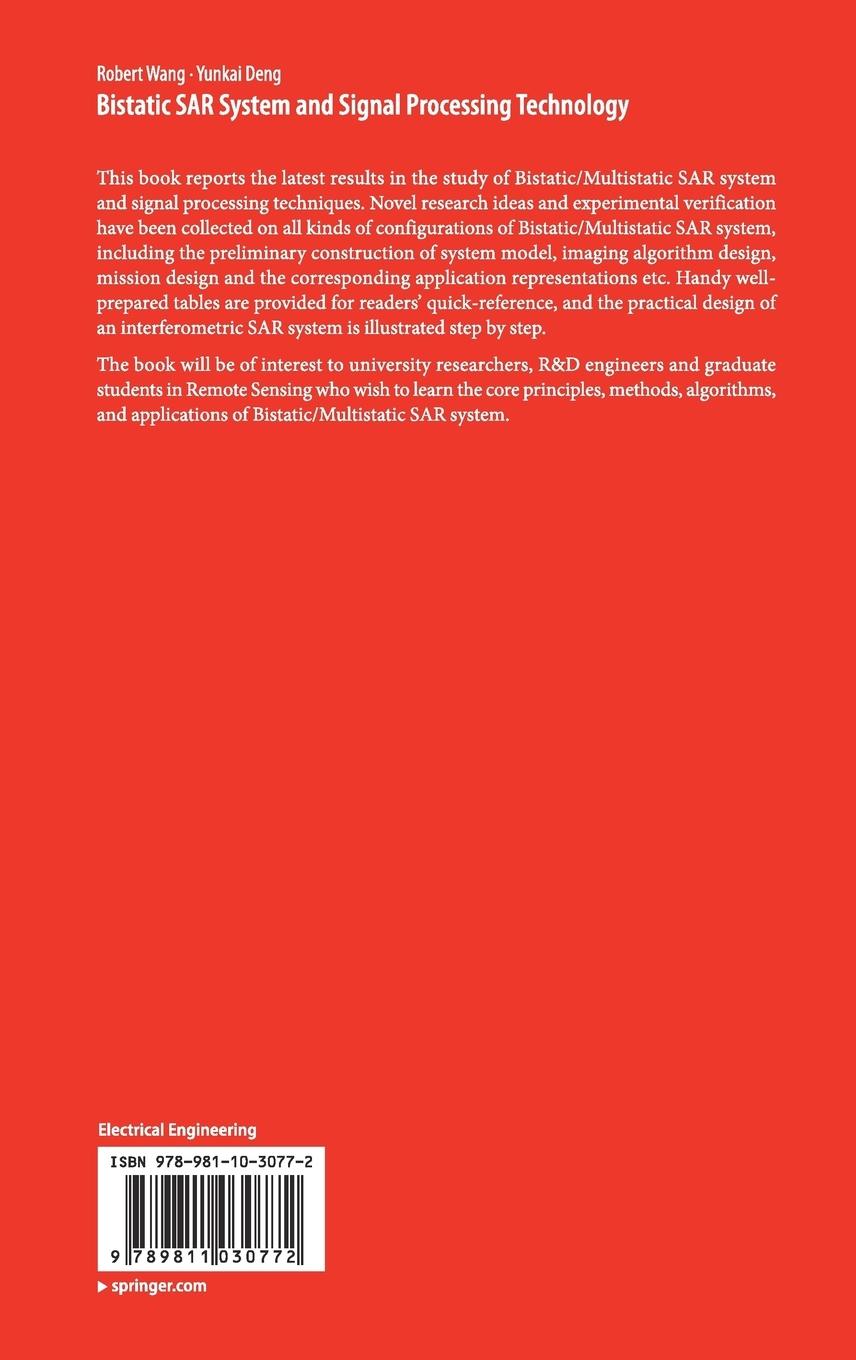 Rückseitencover Bistatic SAR System and Signal Processing Technology