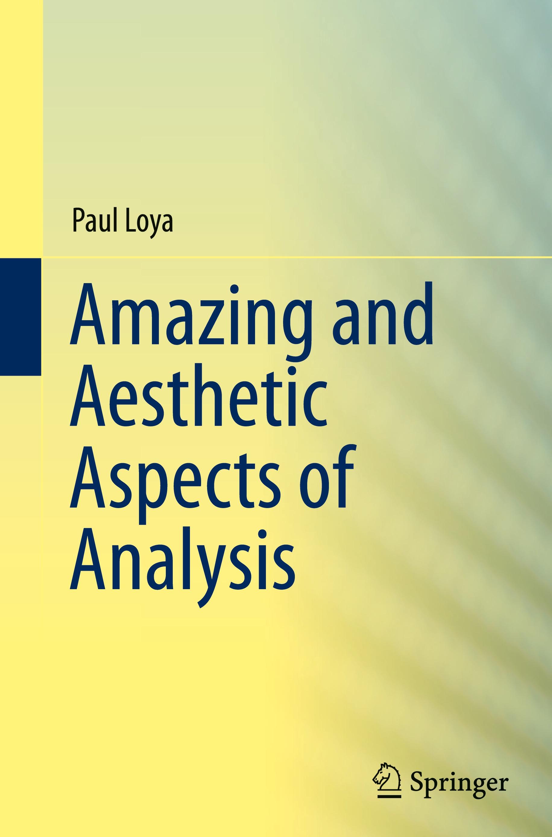 Vorderes Coverbild Amazing and Aesthetic Aspects of Analysis