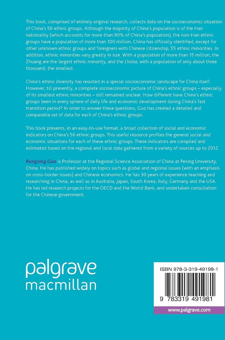 Rückseitencover China Ethnic Statistical Yearbook 2016