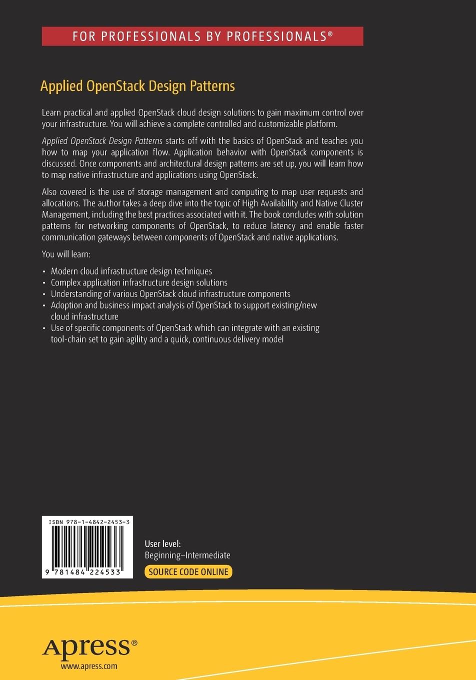 Rückseitencover Applied Openstack Design Patterns