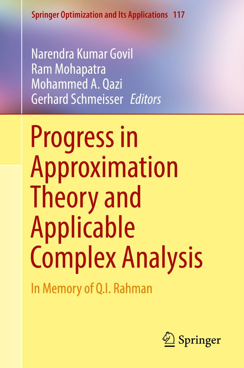 Vorderes Coverbild Progress in Approximation Theory and Applicable Complex Analysis