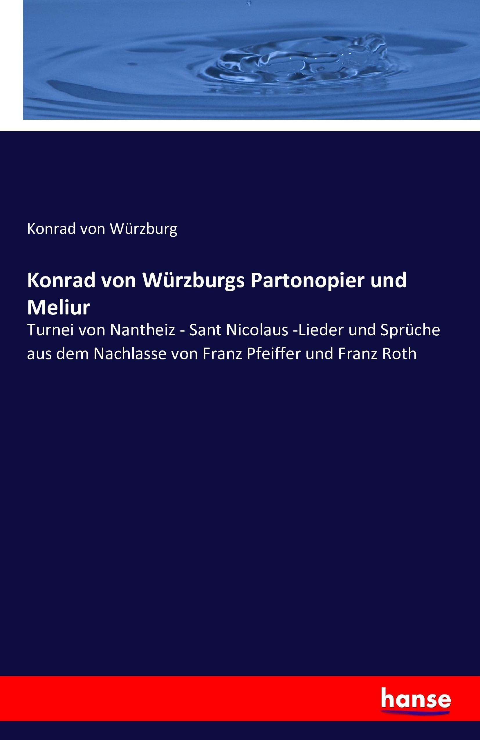Vorderes Coverbild Konrad von Würzburgs Partonopier und Meliur