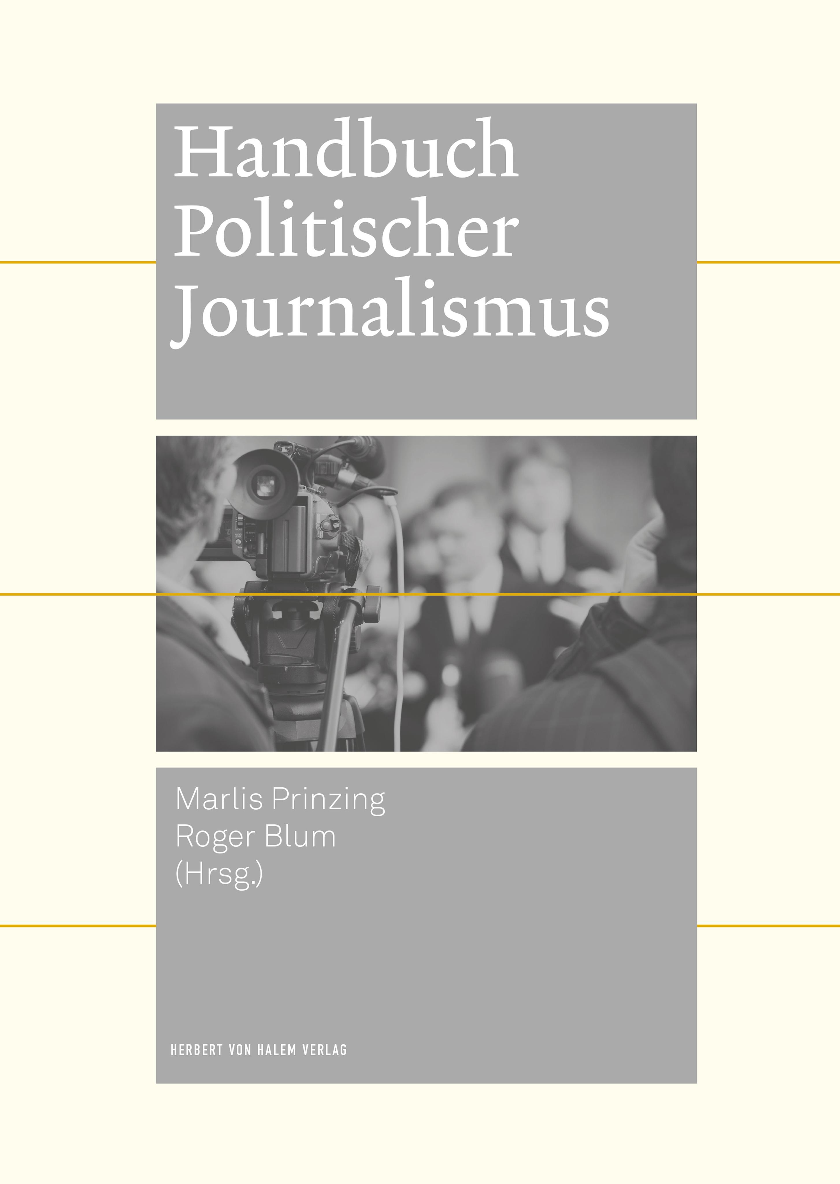 Vorderes Coverbild Handbuch Politischer Journalismus