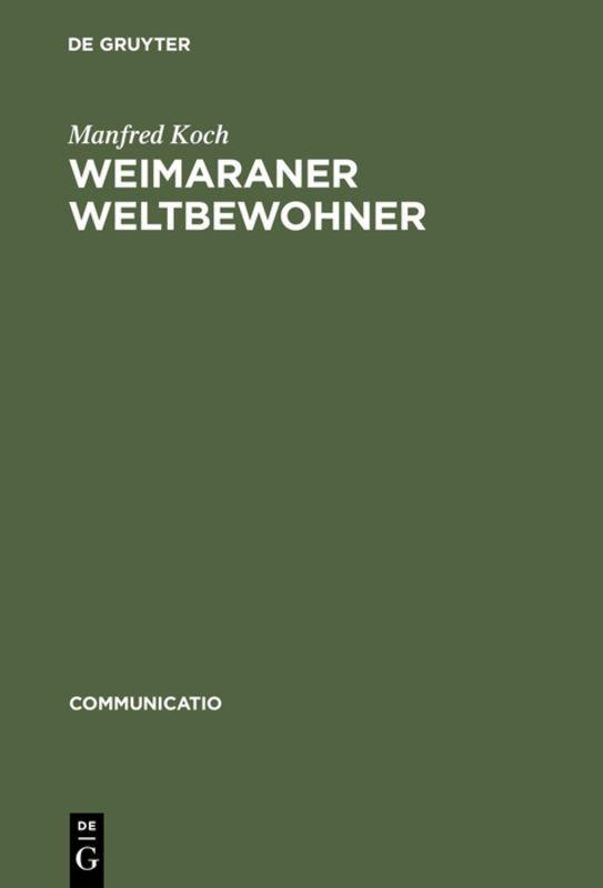Vorderes Coverbild Weimaraner Weltbewohner