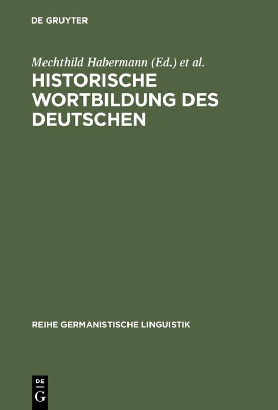 Vorderes Coverbild Historische Wortbildung des Deutschen