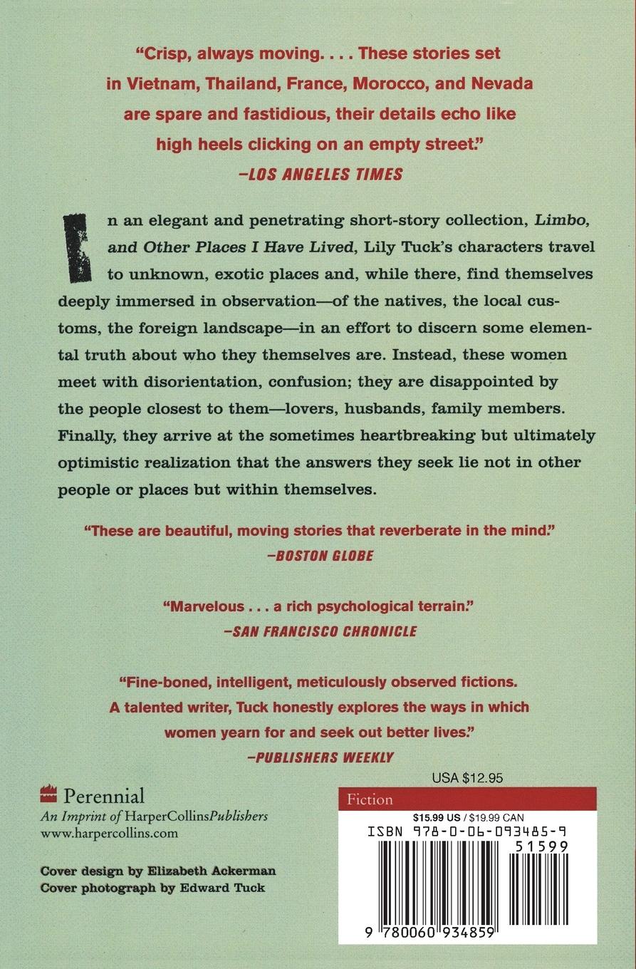 Rückseitencover Limbo, and Other Places I Have Lived