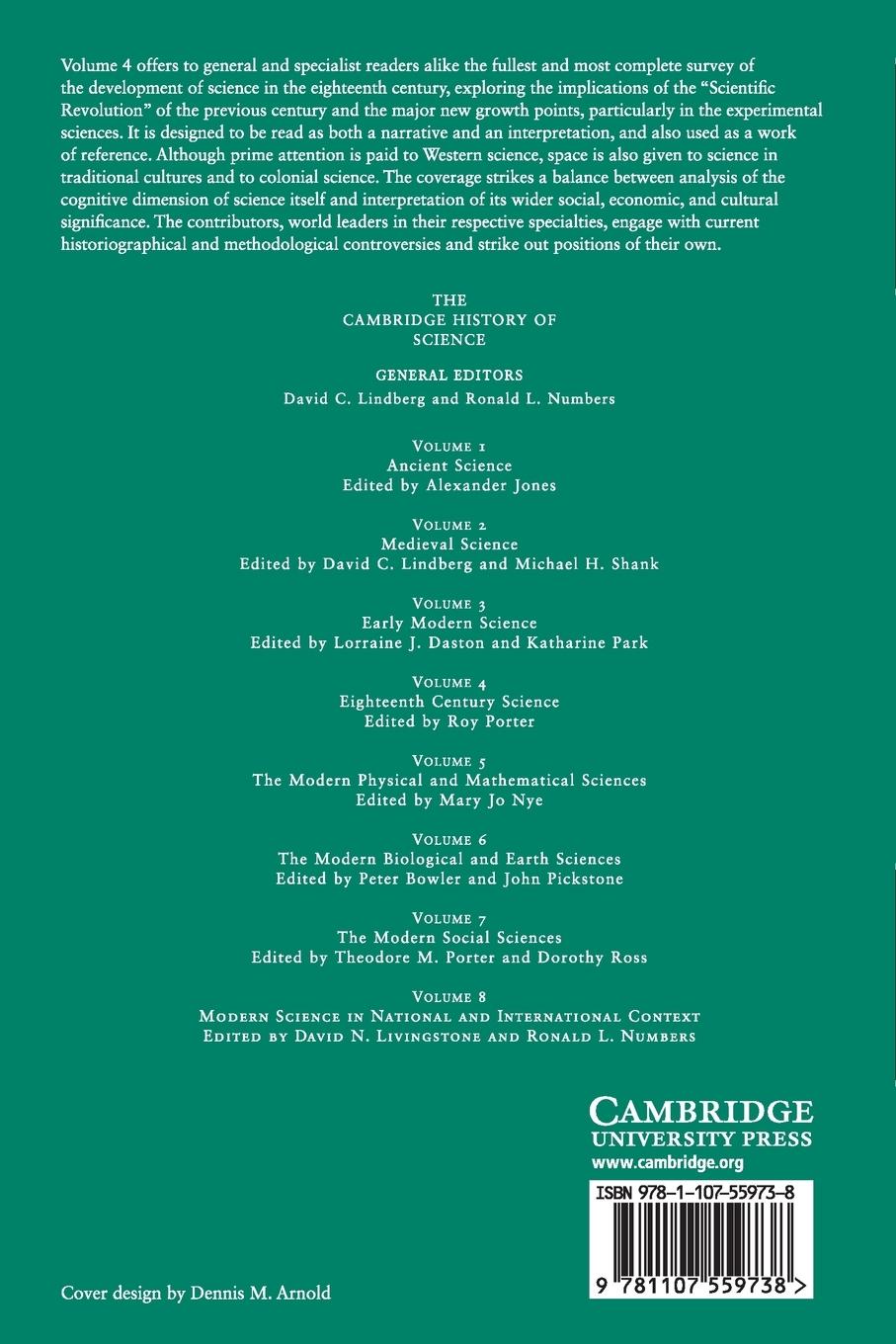 Rückseitencover The Cambridge History of Science