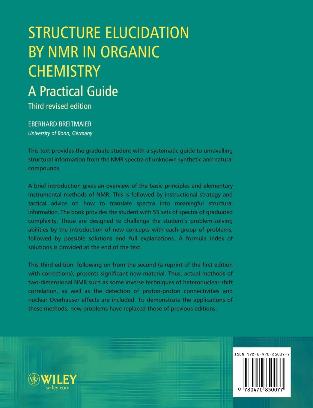 Rückseitencover Structure Elucidation by NMR in Organic Chemistry