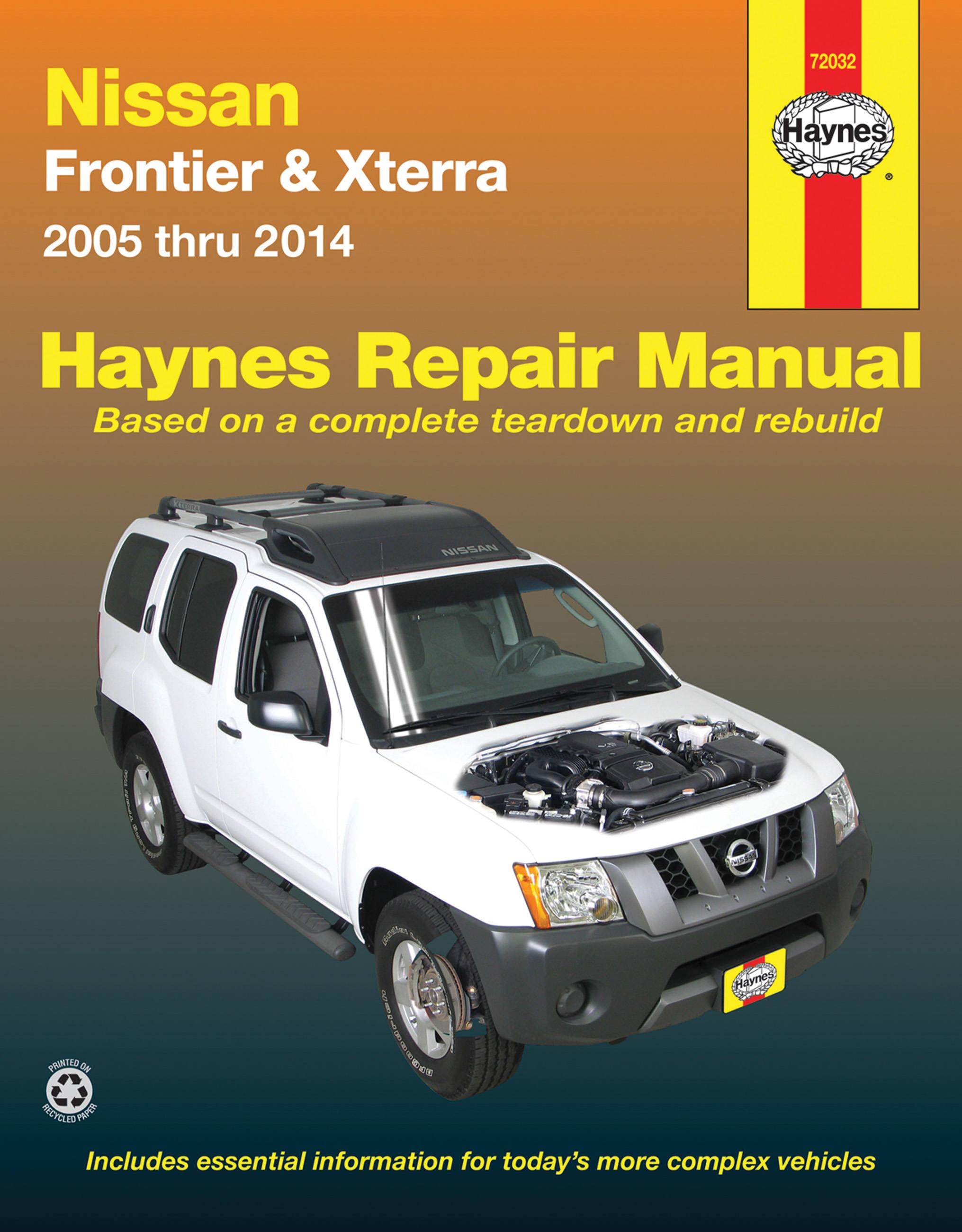 Vorderes Coverbild Nissan Frontier & Xterra (2005-2014) for two & four-wheel drive Haynes Repair Manual (USA)