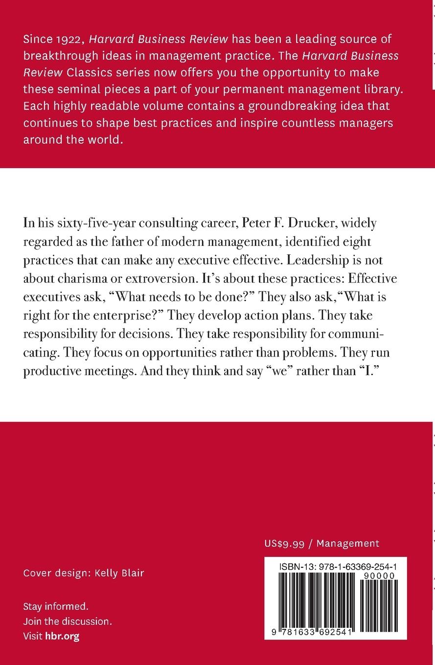 Rückseitencover What Makes an Effective Executive (Harvard Business Review Classics)