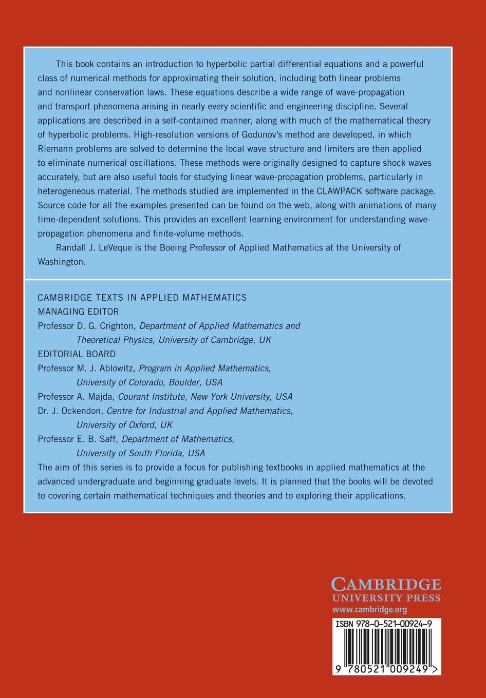 Rückseitencover Finite Volume Methods for Hyperbolic Problems