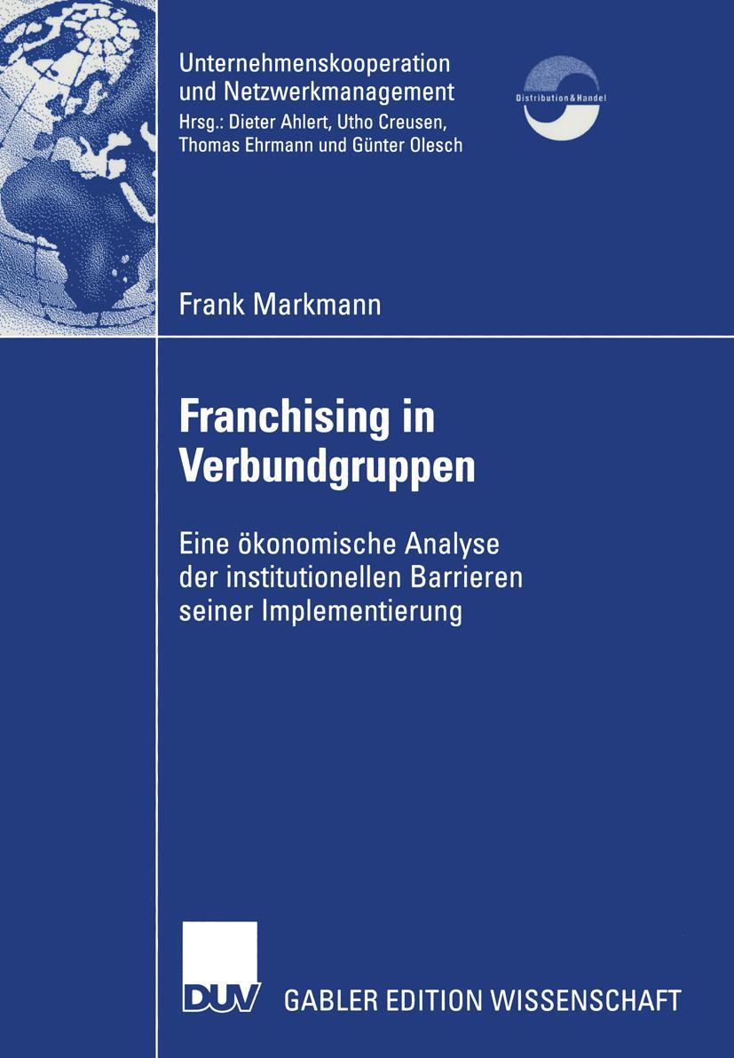 Vorderes Coverbild Franchising in Verbundgruppen