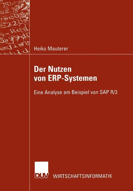 Vorderes Coverbild Der Nutzen von ERP-Systemen