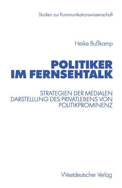Vorderes Coverbild Politiker im Fernsehtalk