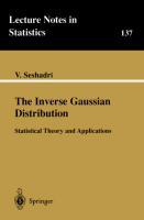 Vorderes Coverbild The Inverse Gaussian Distribution