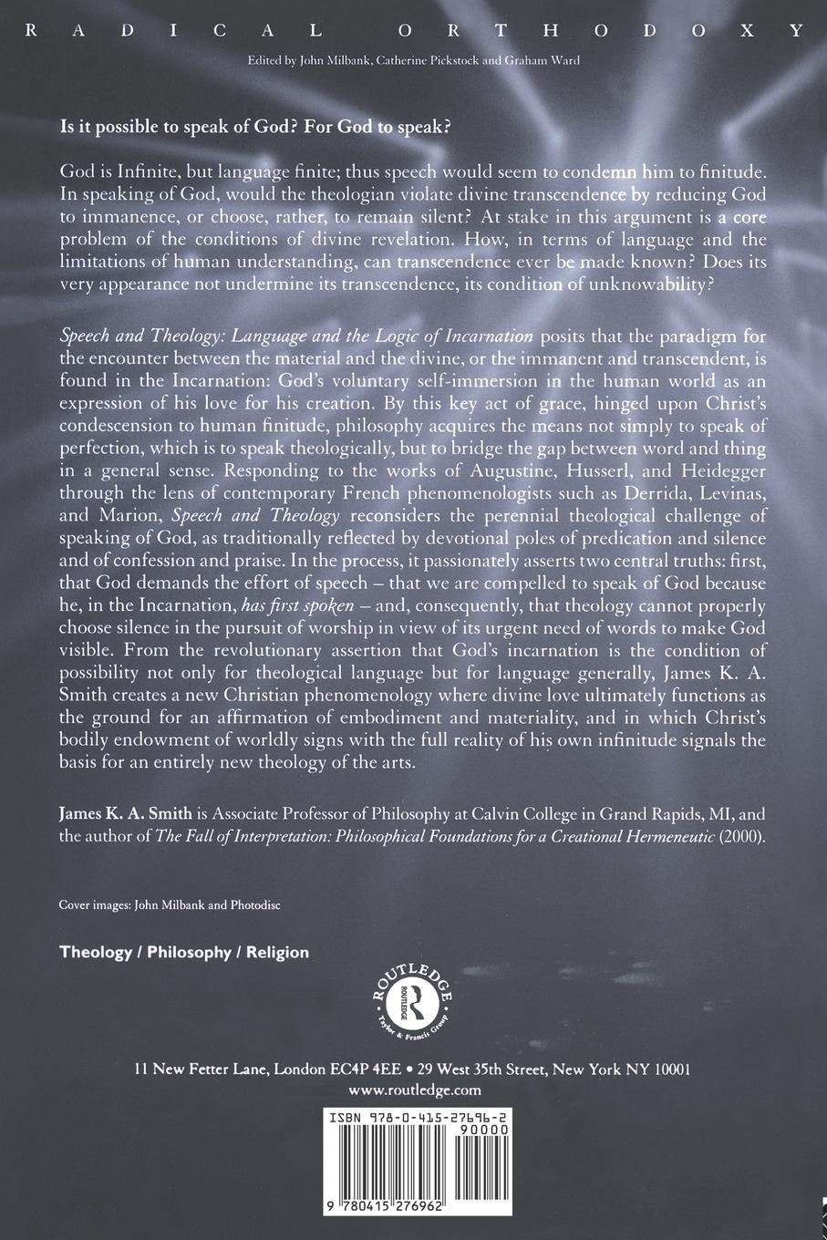 Rückseitencover Speech and Theology