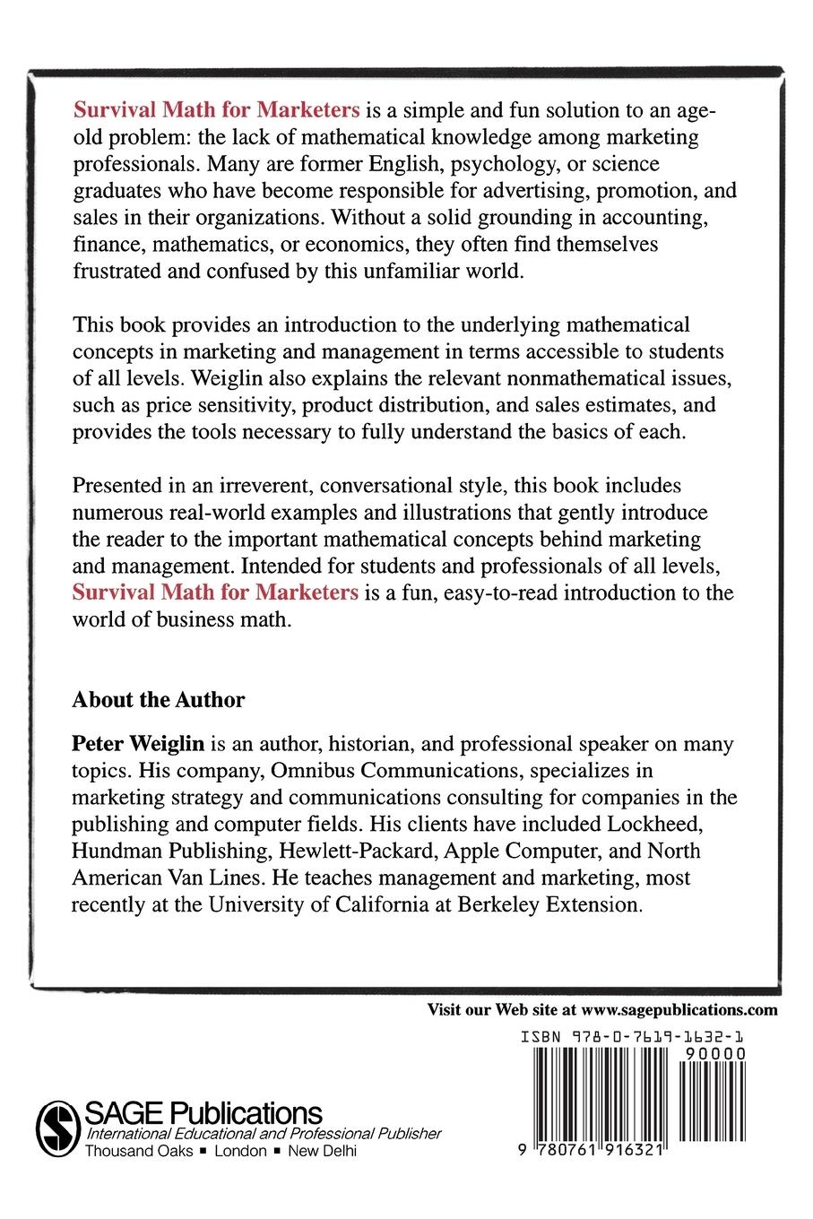 Rückseitencover Survival Math for Marketers