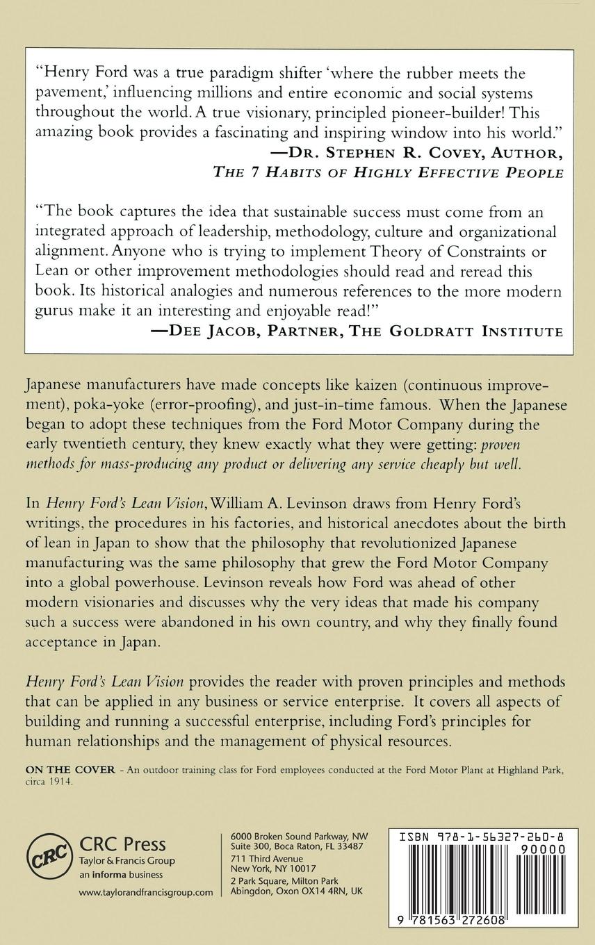 Rückseitencover Henry Ford's Lean Vision