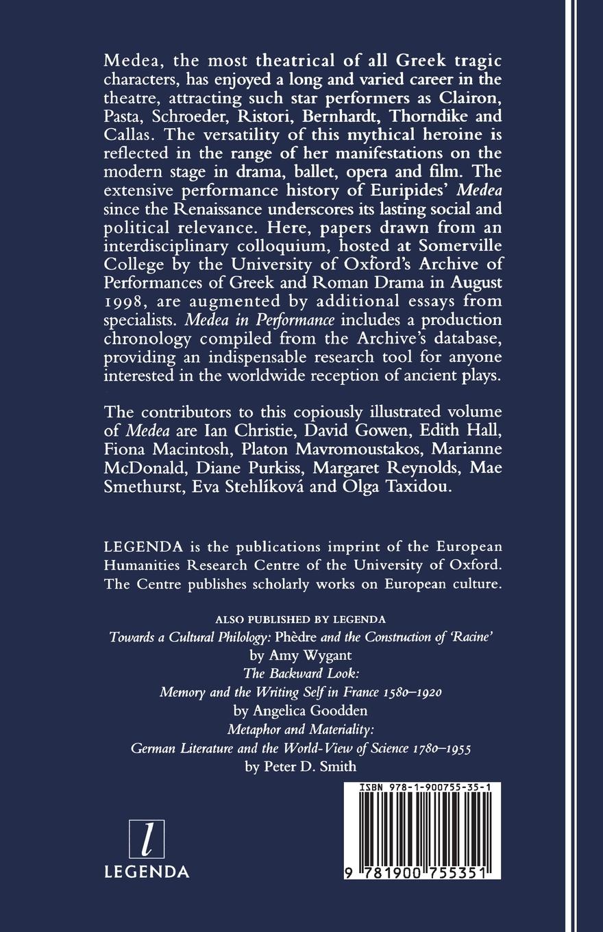 Rückseitencover Medea in Performance 1500-2000