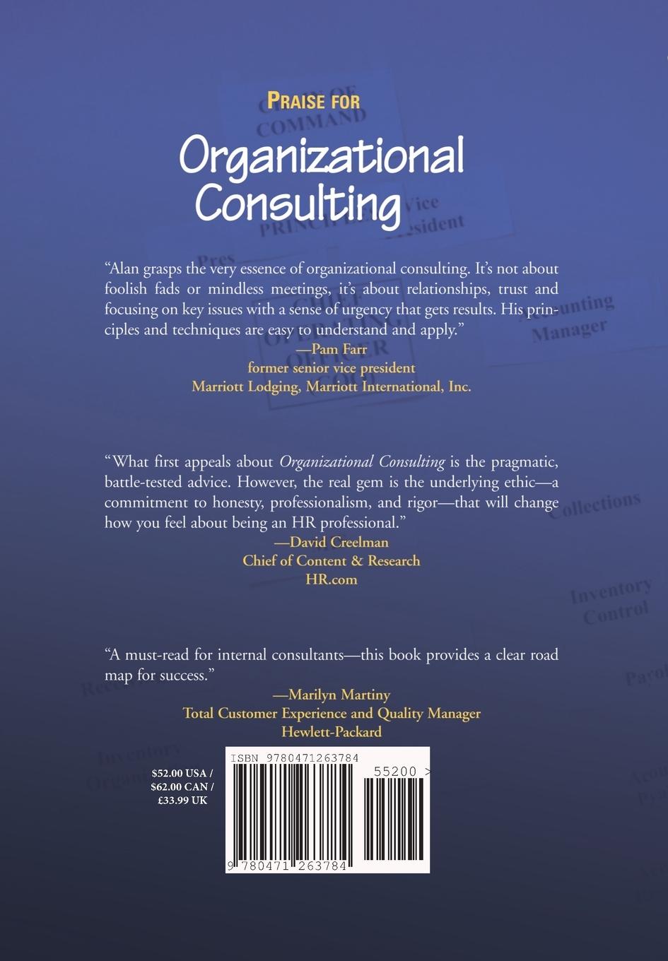 Vorderes Coverbild Organizational Consulting