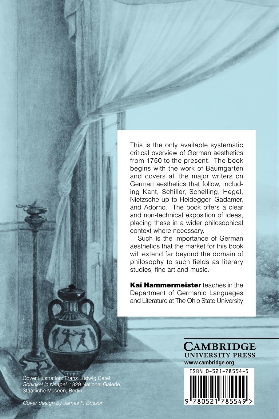 Rückseitencover The German Aesthetic Tradition