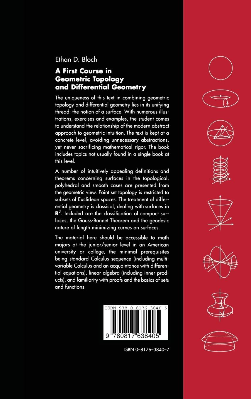 Rückseitencover A First Course in Geometric Topology and Differential Geometry