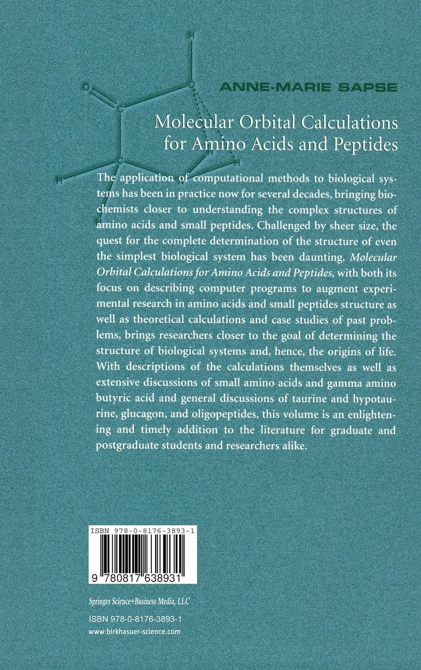 Rückseitencover Molecular Orbital Calculations for Amino Acids and Peptides