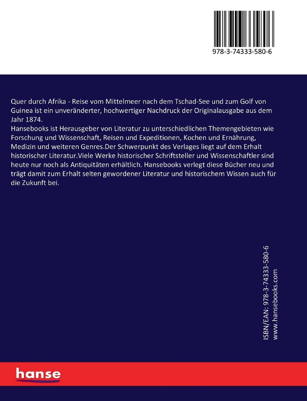 Rückseitencover Quer durch Afrika