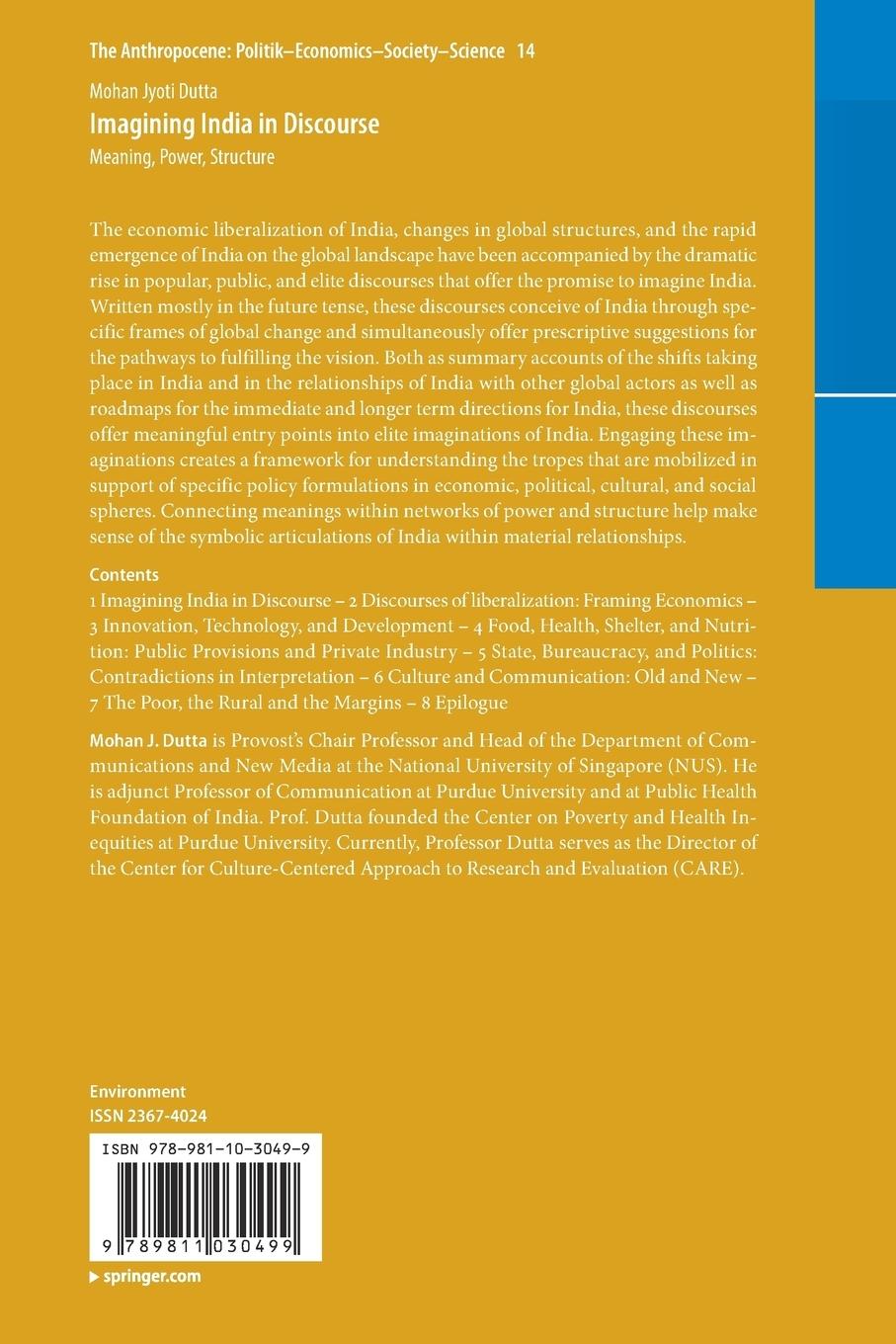 Rückseitencover Imagining India in Discourse