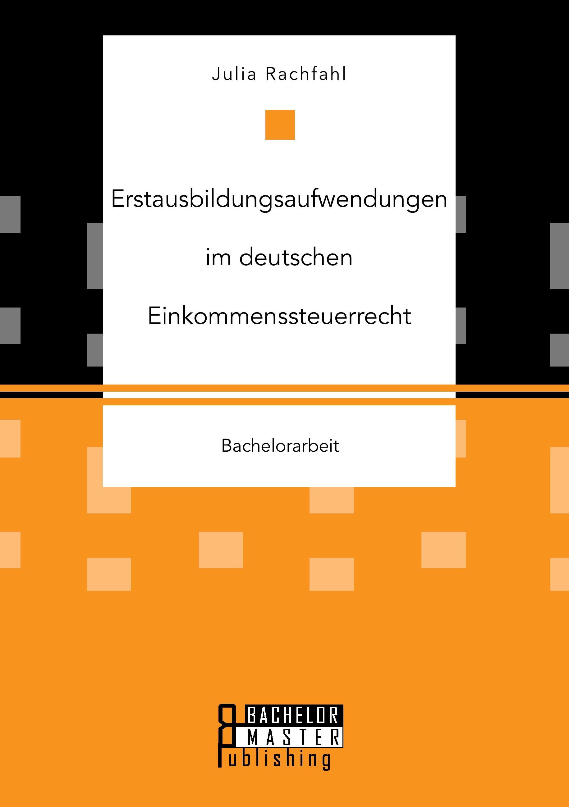 Vorderes Coverbild Erstausbildungsaufwendungen im deutschen Einkommenssteuerrecht