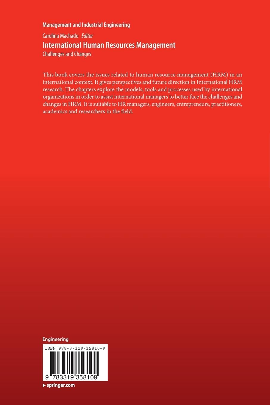 Rückseitencover International Human Resources Management