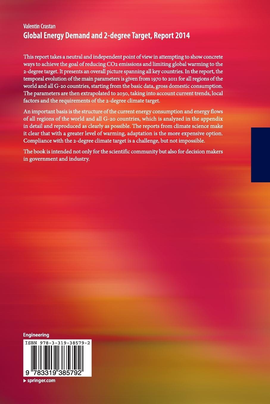Rückseitencover Global Energy Demand and 2-degree Target, Report 2014